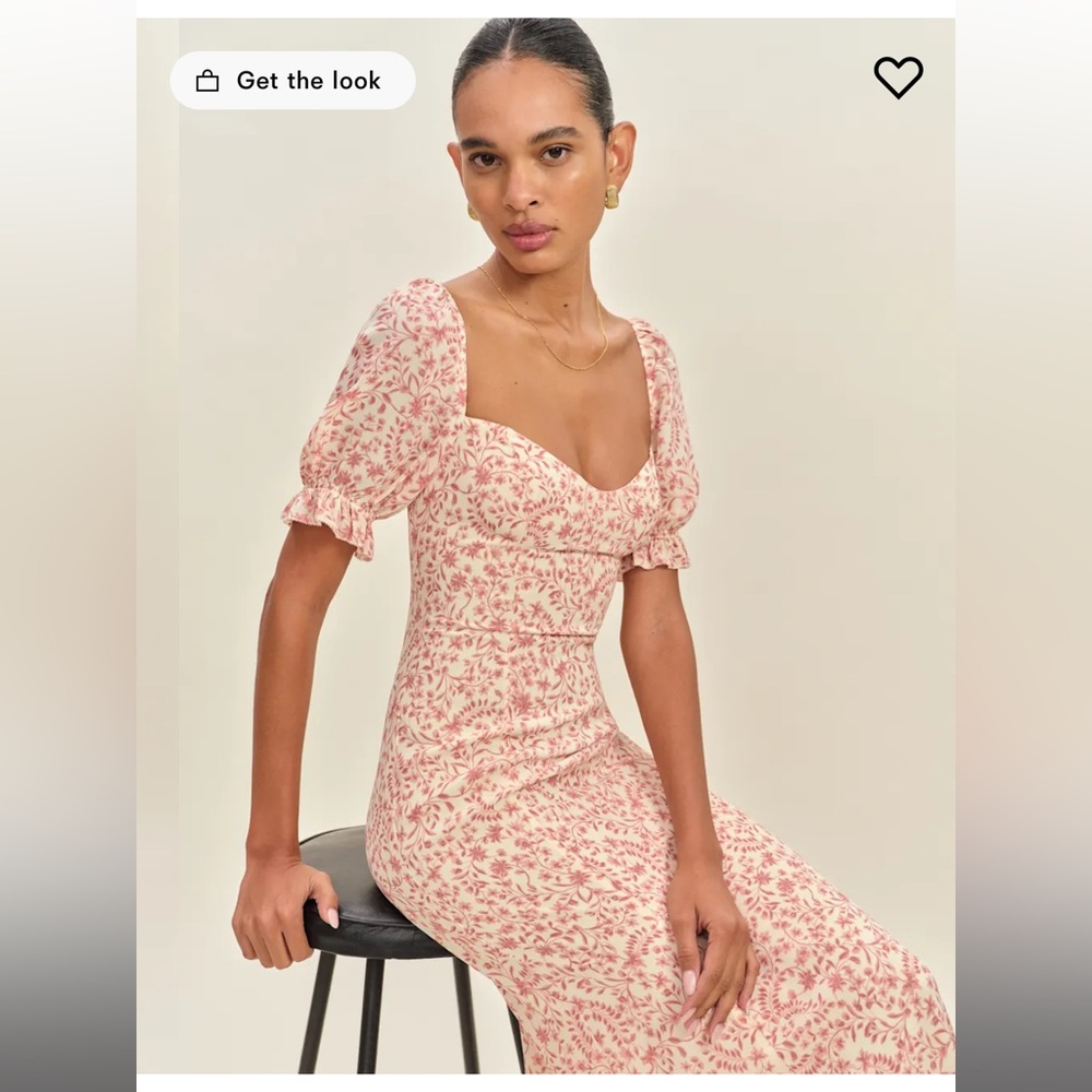 Reformation Gloria Dress Pink - Size 6 - Picture 2 of 4